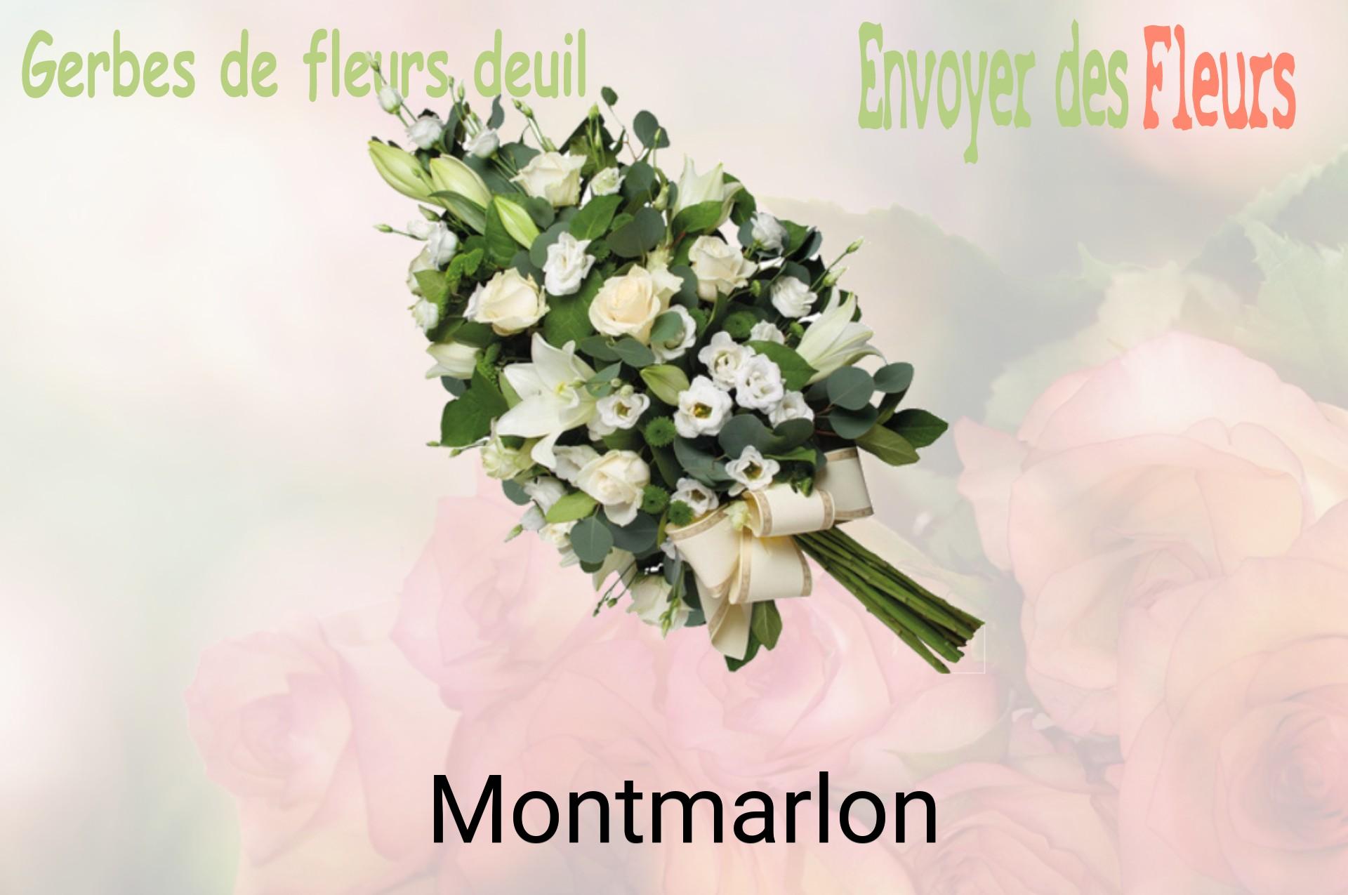 Gerbe de fleurs de deuil livrée à Montmarlon